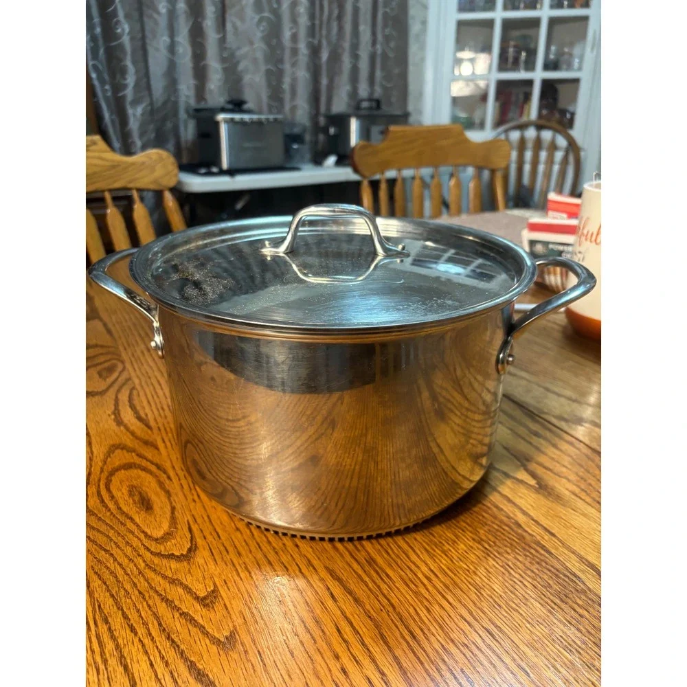 Williams Sonoma Stainless Steel Stock Pot Dutch‎ Oven Rapid Boil With Lid